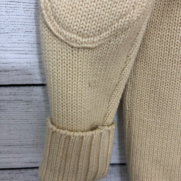 Unisex Vintage Wool Blend Cardigan With Pockets & Buttons Oversized Sweater - Picture 8 of 10